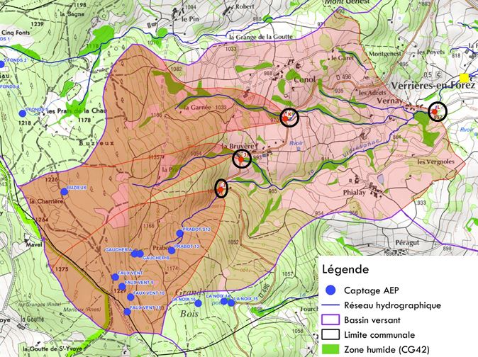 Etude de l’incidence des captages de sources sur l’hydrologie des cours d’eau